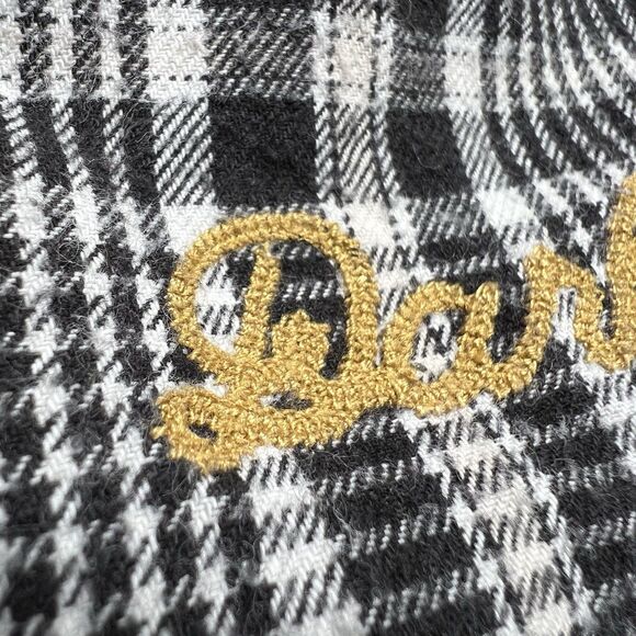 Dark Seas Division Flannel Golf Jacket Mens L Plaid Black Gray Lined Workwear - Picture 9 of 13